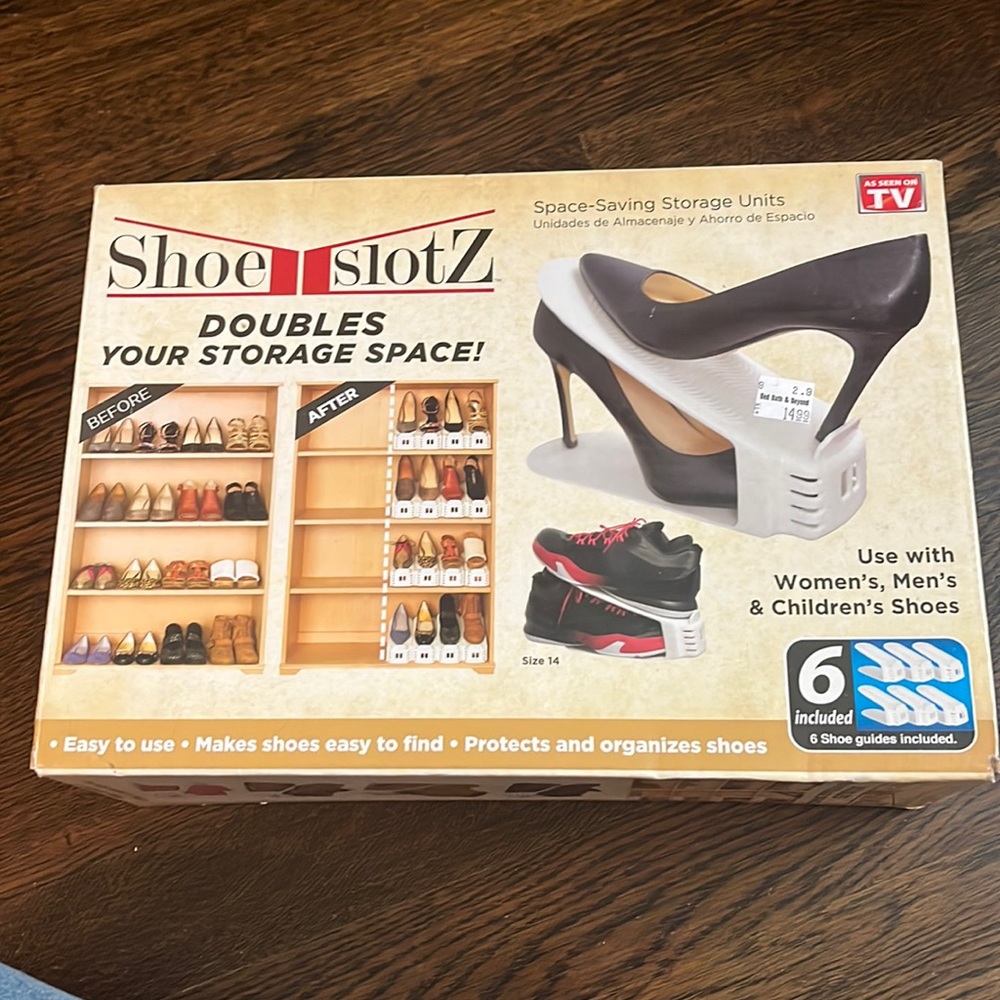 Six Shoe Slotz shoe organizers in box - 6
